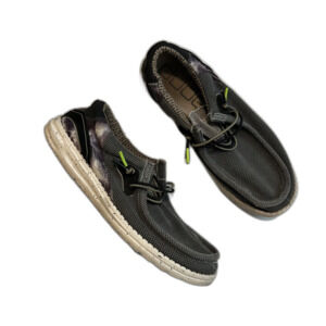 Hey Dude Wally Hawk Shoes Mens Size 9 Tie Dye Granite Grey Textured